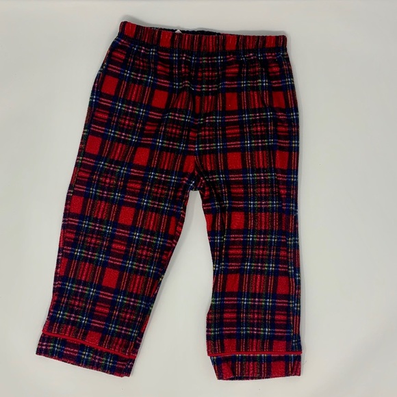 Little Me Red Flannel Pajamas 2pc - Picture 2 of 3